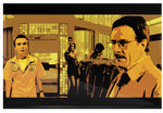 tableau plexiglas crossover avec breaking bad et malcom couleur jaune