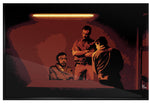 tableau plexiglas crossover avec fargo et narcos couleur orange